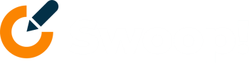 Swoop! logo featuring an orange and navy math icon with stylized lettering.